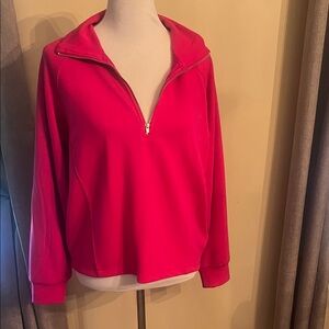 Express  Women's Pink Quarter-Zip Top